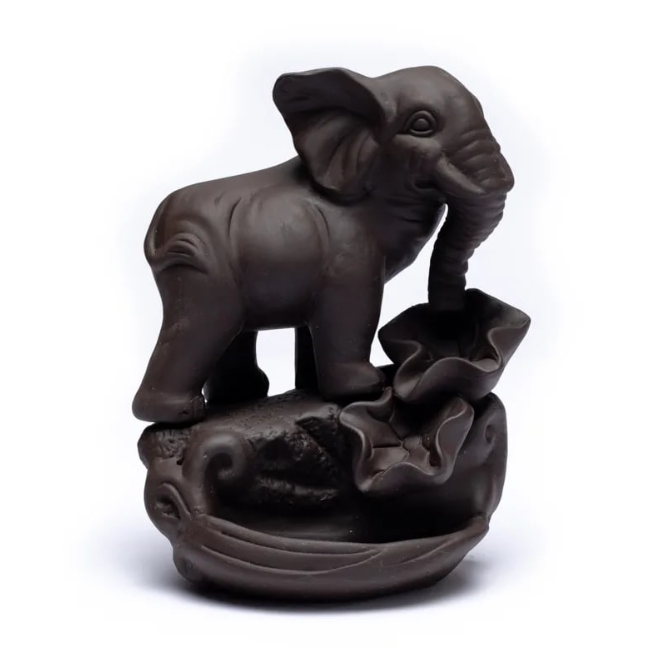 Rückfluss Weihrauchbrenner Elefant - 12x9x17 cm 