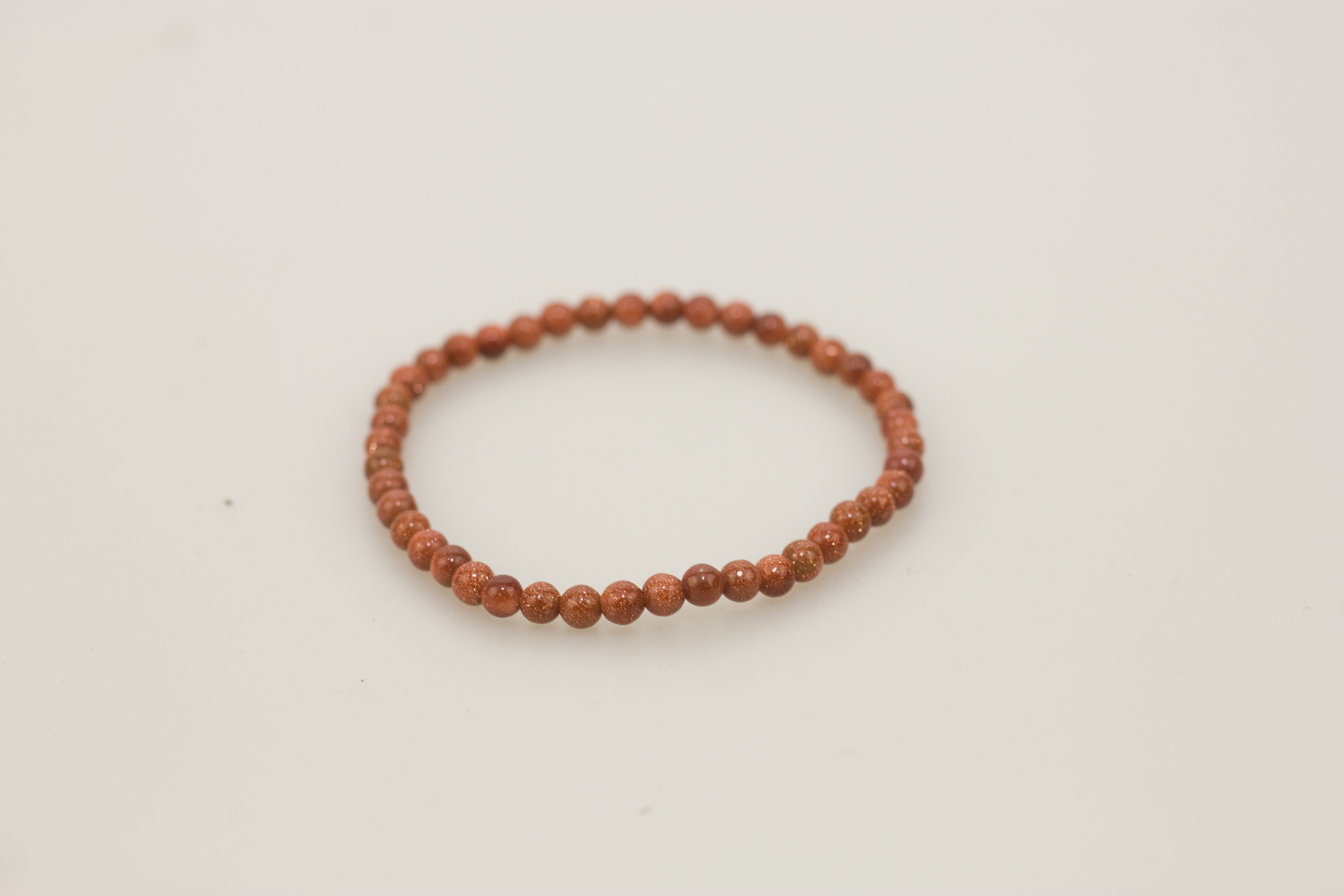 Kugelarmband 4 mm  - Goldfluss (synth.)