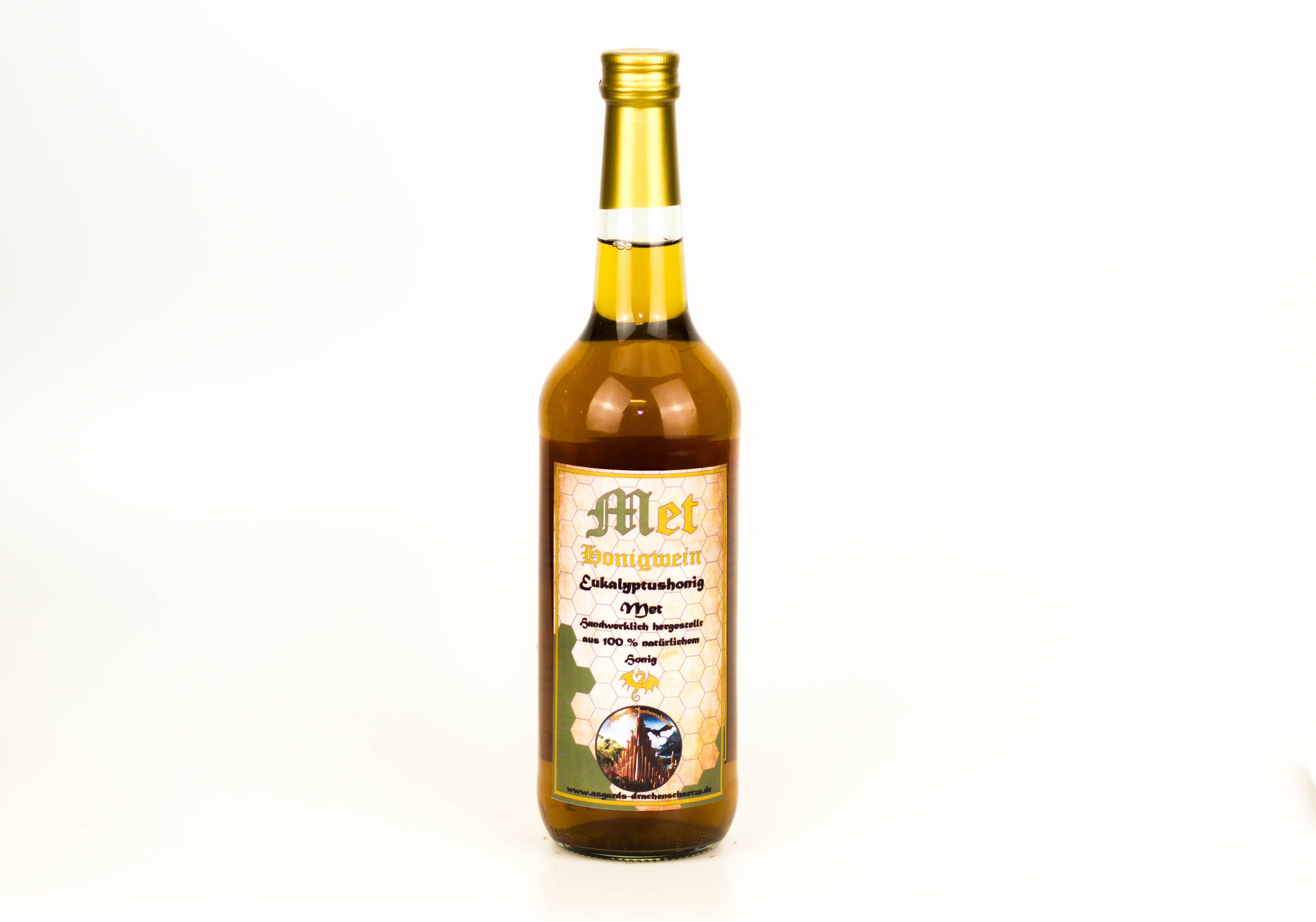 Flasche Eukalyptushonig Met / Asgards Drachenschätze Honigwein aus Eukalyptushonig, 11% vol. / 700 ml
